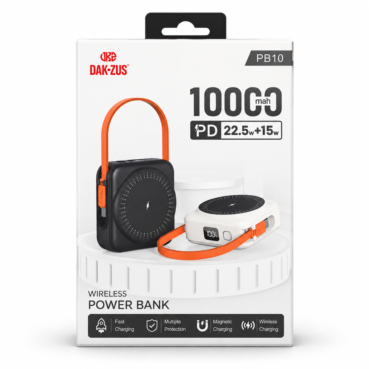 Power Bank DAK-ZUS PB10 10000 mAh – Cargador Portátil Magnético Inalámbrico 22.5W