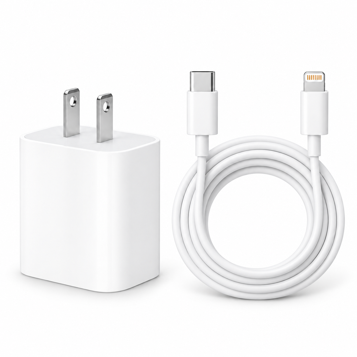 Kit Cargador iPhone 20W + Cable USB-C a Lightning de 2 Metros