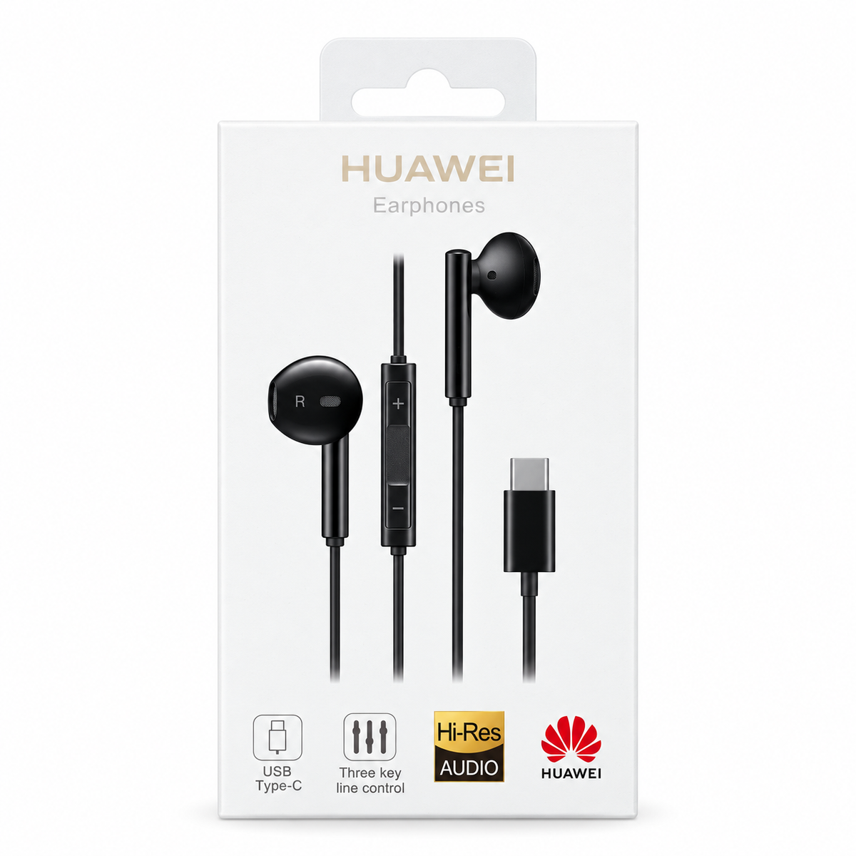 Audífonos Huawei USB Tipo C con Micrófono y Control de Volumen