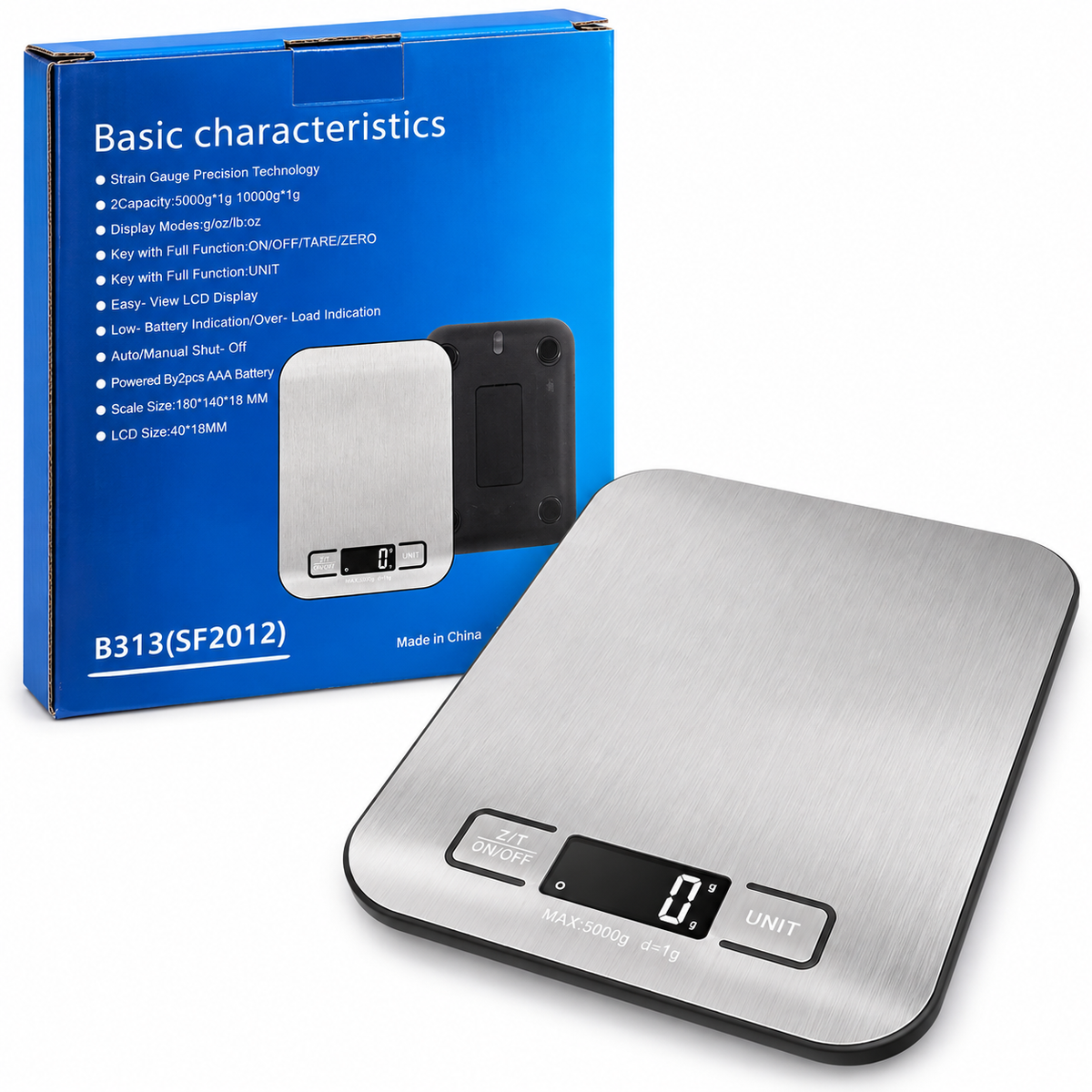 Gramera Digital de Cocina B313 SF2012 de 10 kg con Pantalla LCD y Función Tara