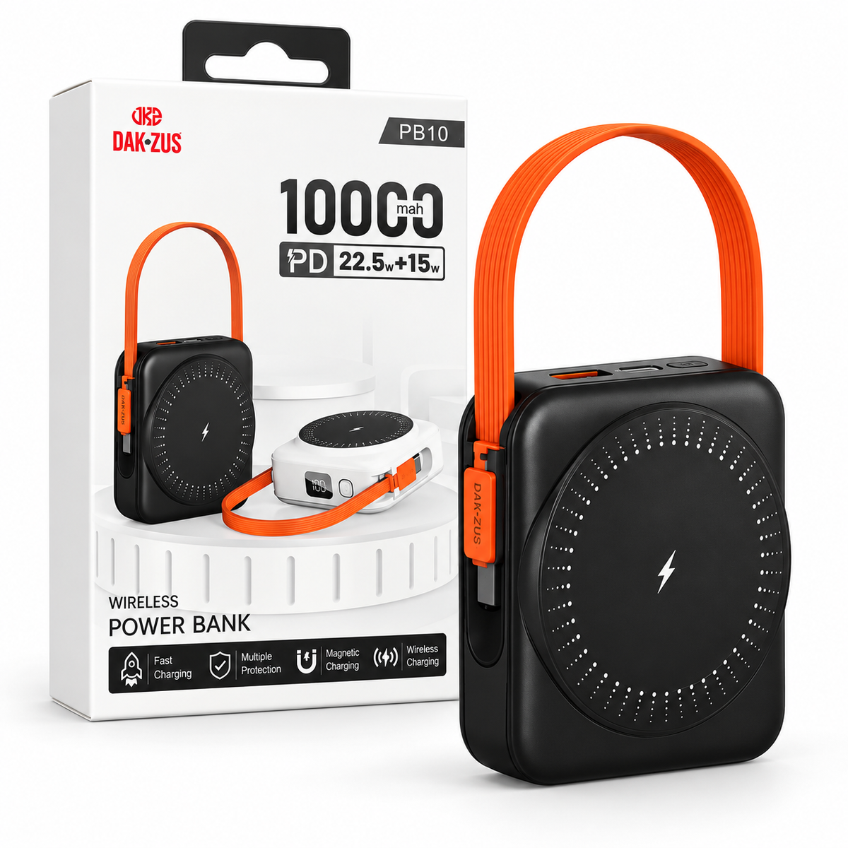 Power Bank DAK-ZUS PB10 10000 mAh – Cargador Portátil Magnético Inalámbrico 22.5W