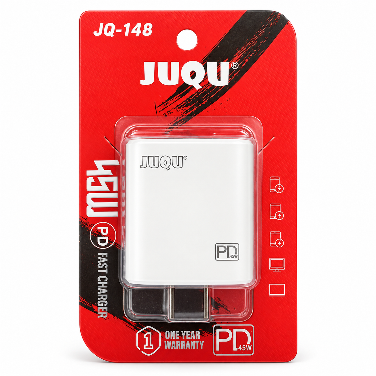 Cargador JUQU 45W USB-C – Carga Rápida PD JQ-148