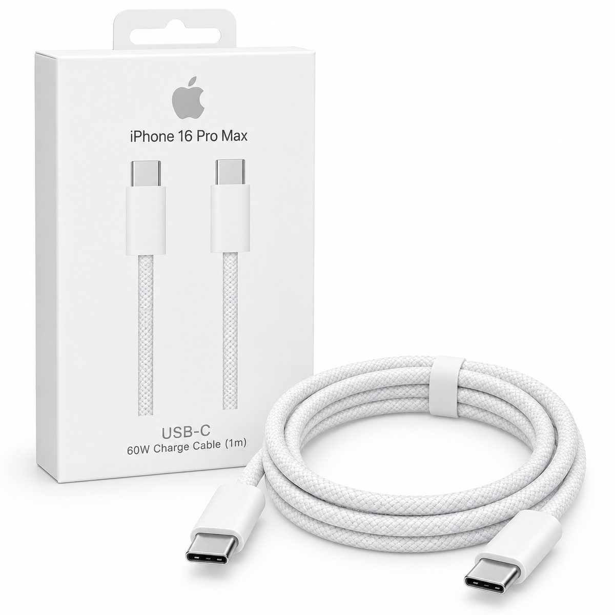 Cable USB-C a USB-C 60W de 1 Metro para iPhone 16 Pro Max