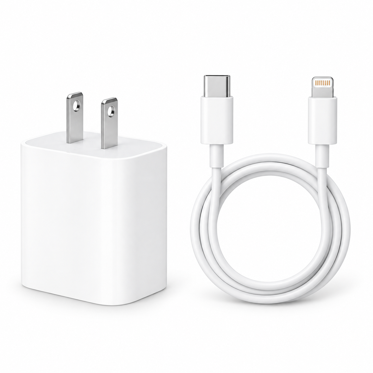 Kit Cargador iPhone 20W + Cable USB-C a Lightning de 1 Metro