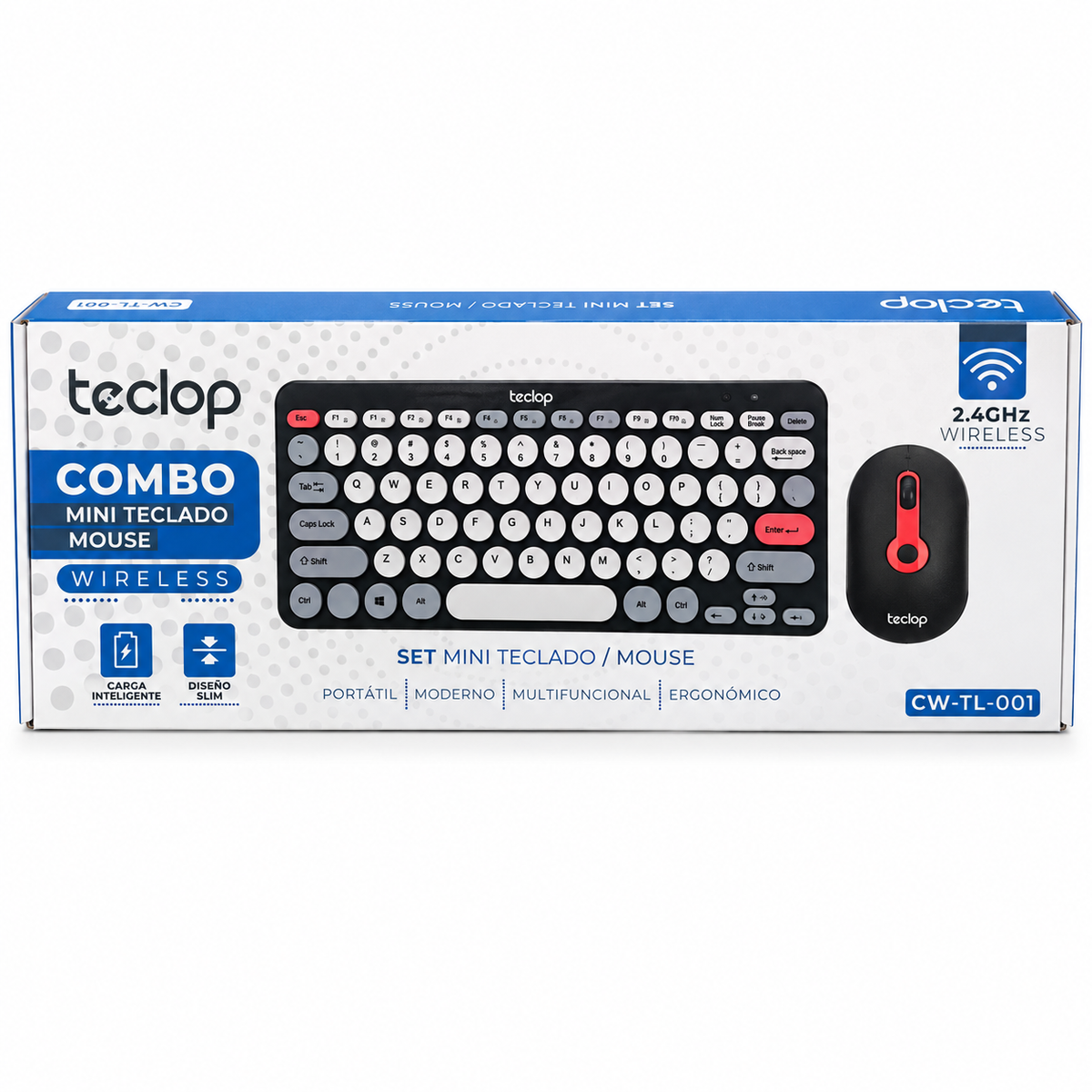 Combo Mini Teclado y Mouse Inalámbrico 2.4 GHz