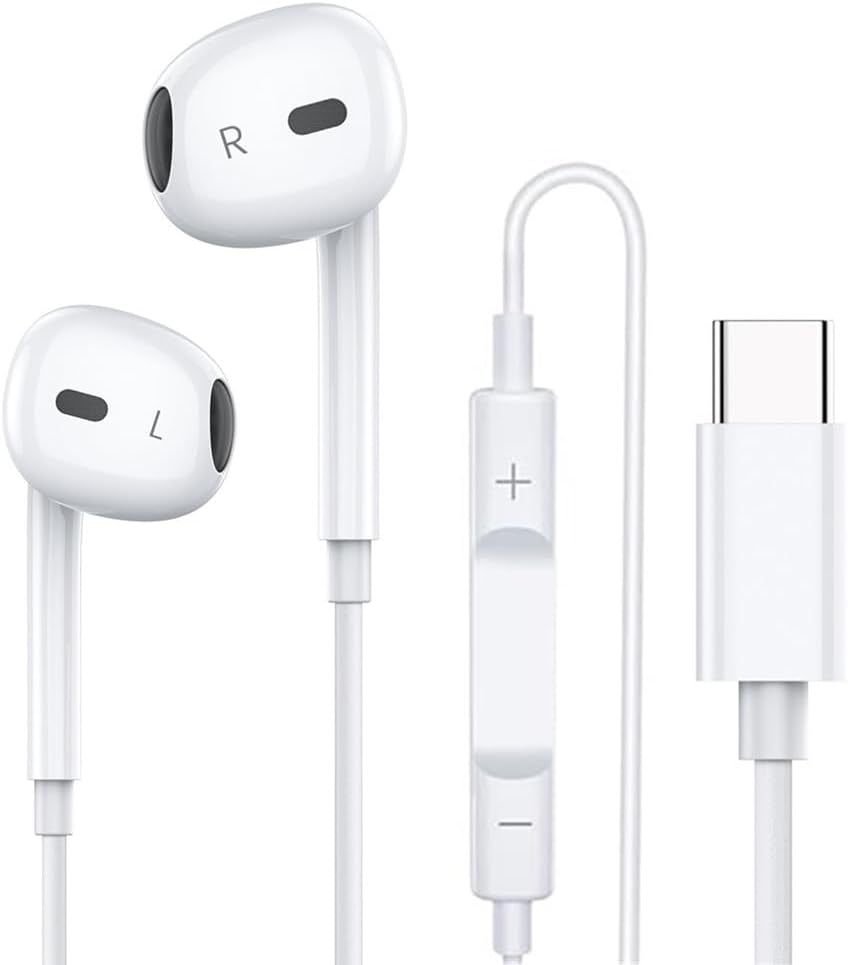 Auriculares tipo C para iPhone 15 15 Pro 15 Pro Max 16 16 Pro 16 Pro Max con cable - WOWI