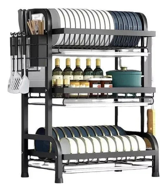 Escurridor de platos inoxidable 3 niveles - WOWI