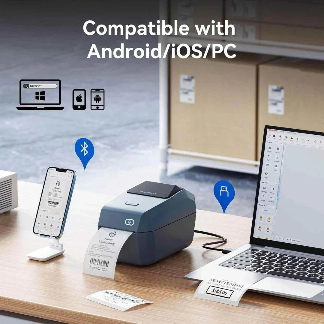 IMPRESORA DE ETIQUETAS BLUETOOTH Y USB NIIMBOT - WOWI