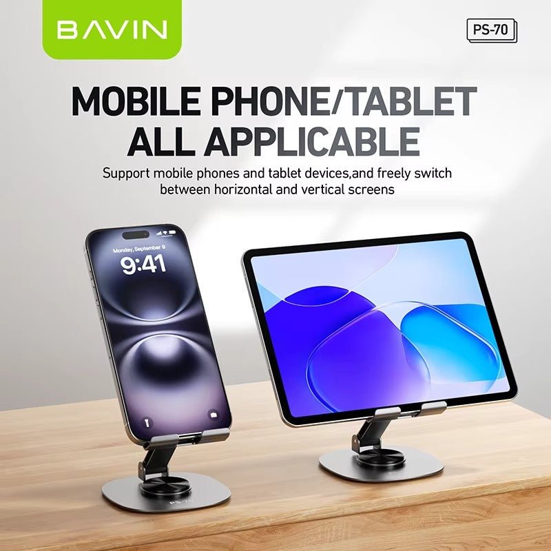 Soporte Metálico para Celular 360° BAVIN PS - 70 (Metal Desk Stand) - WOWI