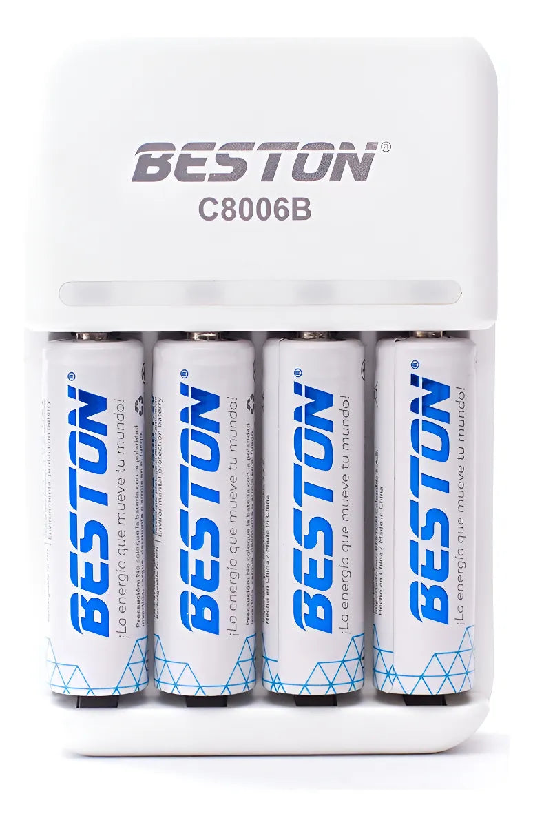 Cargador pilas Beston  + 4 Pilas AA