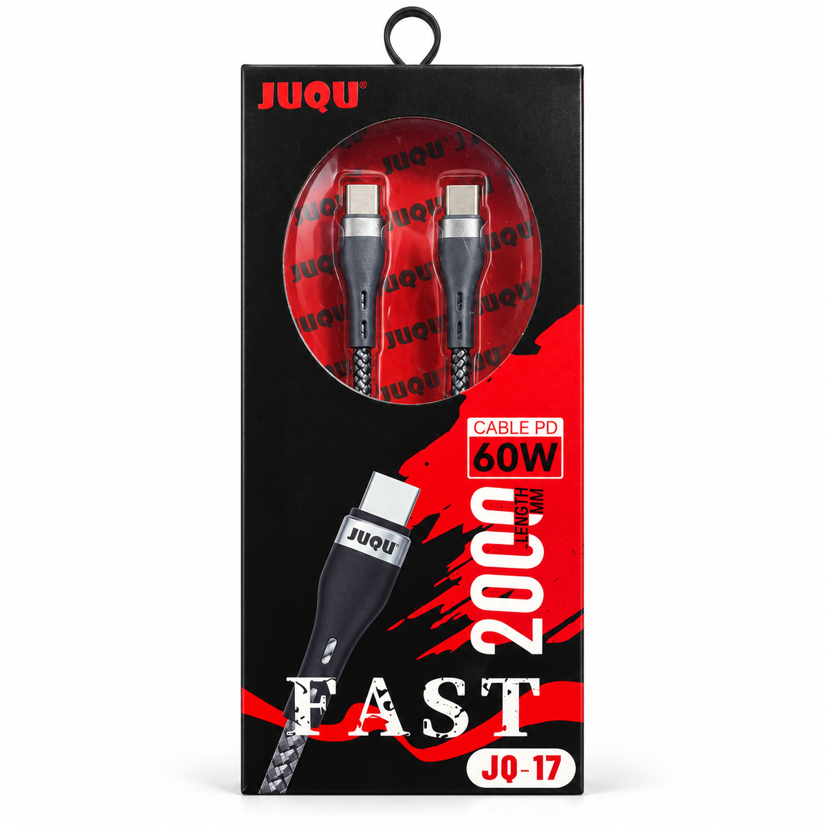 Cable USB-C a USB-C JUQU 60W – Carga Rápida 2 Metros JQ-17