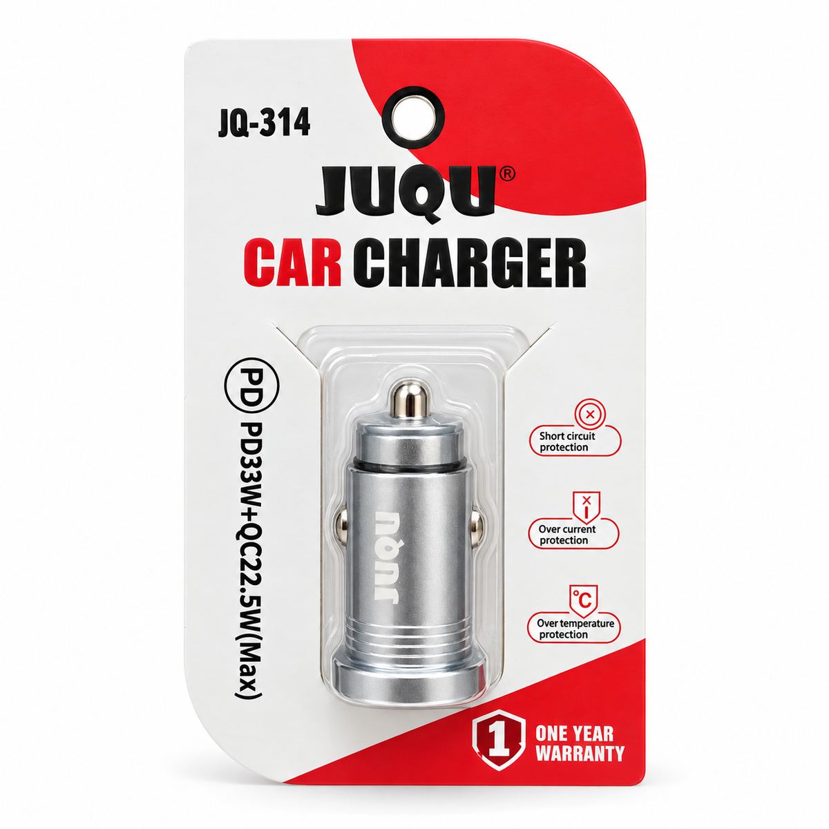Cargador para Carro JUQU JQ-314 – Carga Rápida PD 33W + QC 22.5W