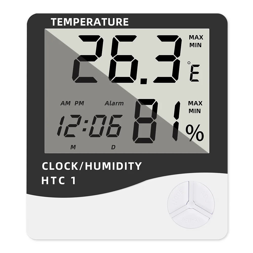 Termohigrometro digital temperatura humedad LCD