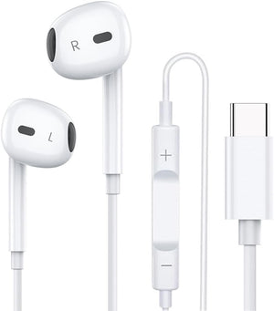 Auriculares tipo C para iPhone 15 15 Pro 15 Pro Max 16 16 Pro 16 Pro Max con cable - WOWI
