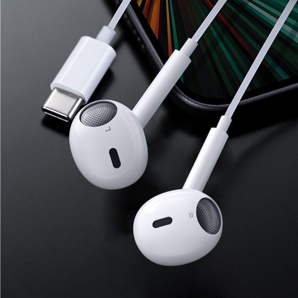 Auriculares tipo C para iPhone 15 15 Pro 15 Pro Max 16 16 Pro 16 Pro Max con cable - WOWI