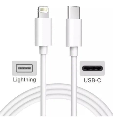 Cable 1 metro tipo - C a Lightning Iphone 11, 12, 13 y 14 - WOWI