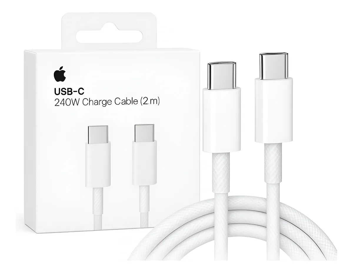 Cable Apple de carga USB - C de 240W (2m) - Blanco Iphone - WOWI