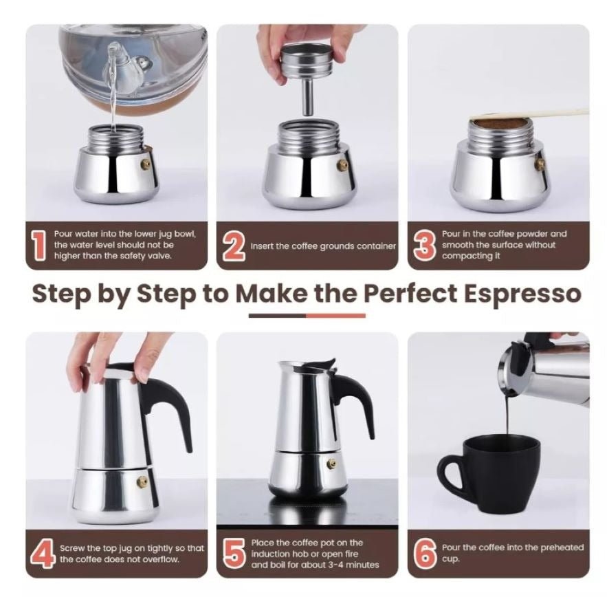 Cafetera Italiana Espresso 6 Tazas - WOWI