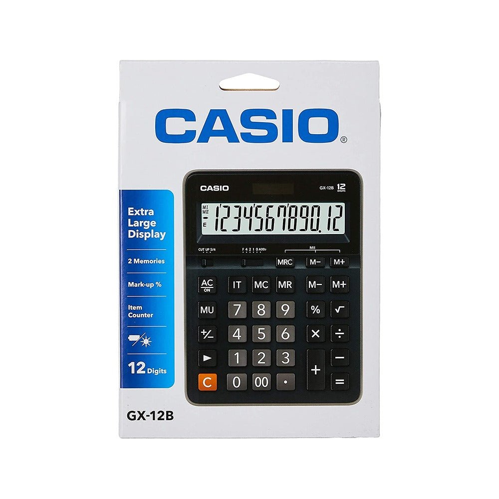 Calculadora Casio Gx12b Color Negro - WOWI