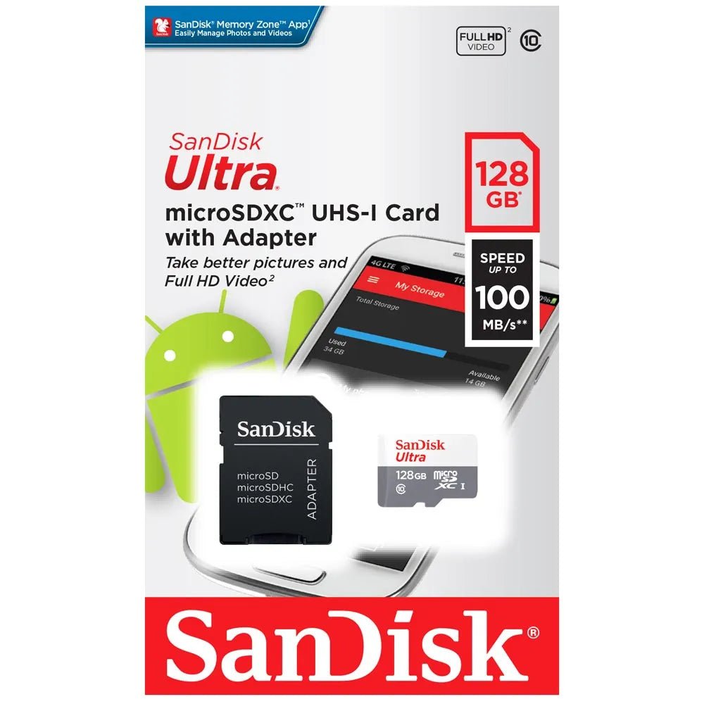 Micro SD Ultra Sandisk 128gb - WOWI