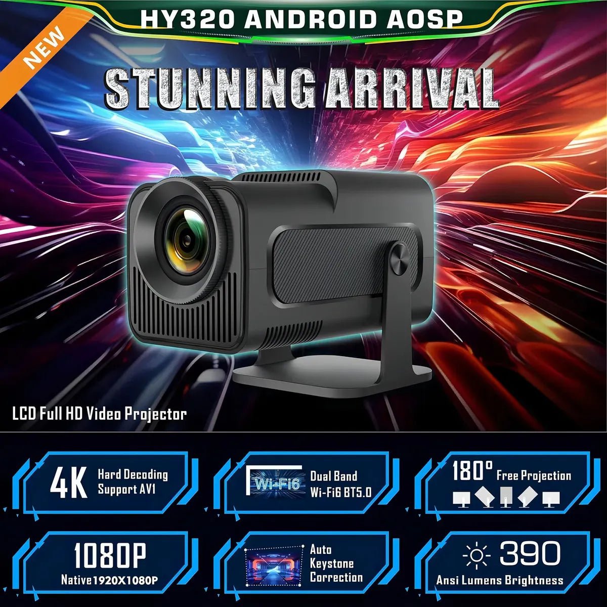 Proyector Hy320 Mini Con Magis Tv - WOWI