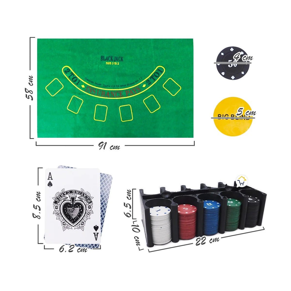 Set Póker Juego De Cartas - WOWI